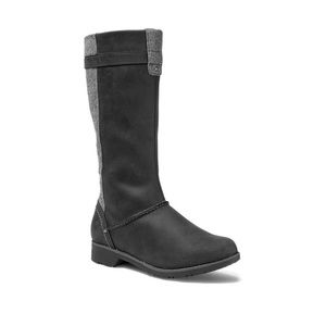 Eddie Bauer Trace Leather Tall Boots 8 1/2 Black